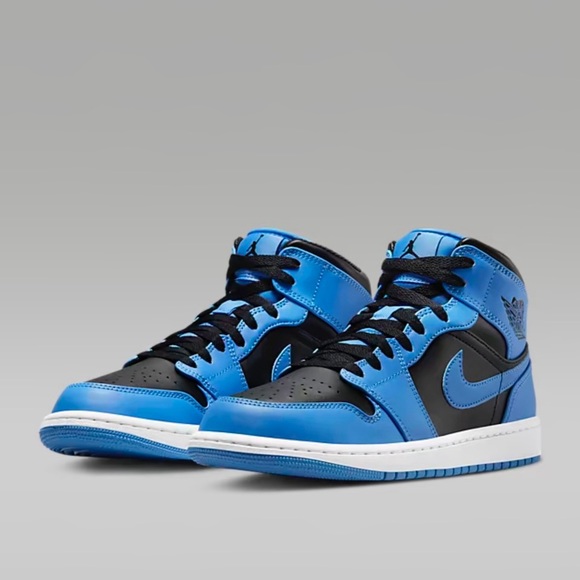 Air Jordan 1 Mid University Blue/Black-White DQ8426 401 - Picture 5 of 9